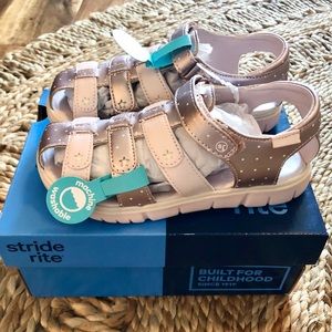 Stride Rite Girls Olive Fisherman Sandal